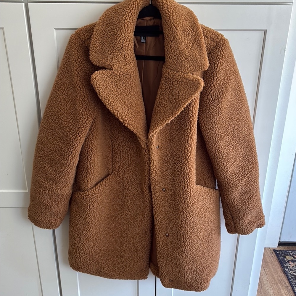 Cozy Tan Teddy Coat